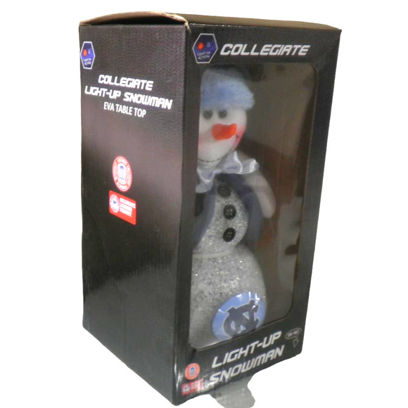 NCAA ACC North Carolina Tar Heels 10" Light-up Tabletop Snowman Tabletop Decor - Picture 6 of 7